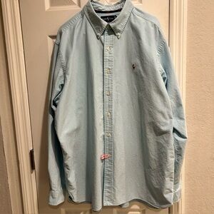 Ralph Lauren Men's Classic Fit Oxford light blue-green XXL